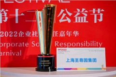 至尊园集团荣获第十二届中国公益节“2022年度公益传播奖”